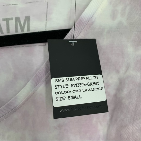 ATM Lavender Combo Dress Tie Dye Women’s Size S NWT - Picture 4 of 9